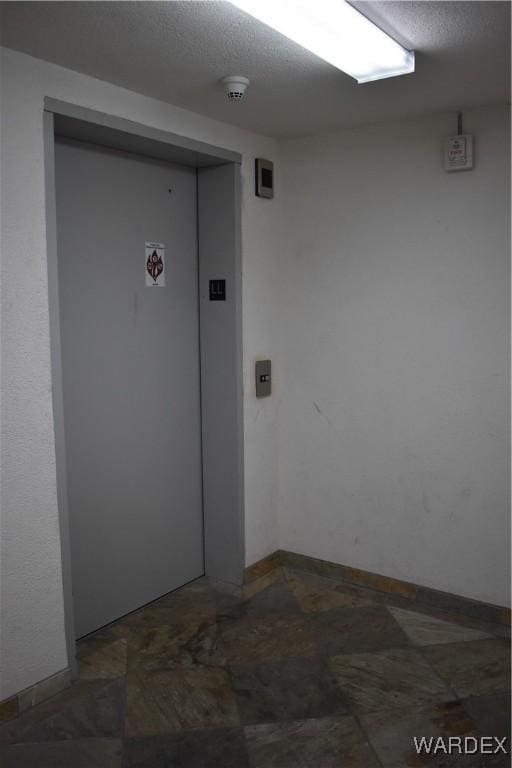 interior space with elevator