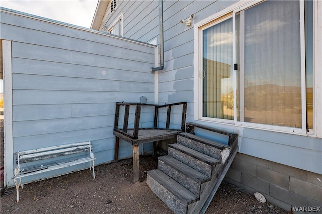 view of patio / terrace featuring entry steps