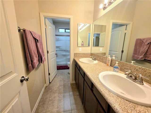 4132 Monte Silvano Ct, Kingman, AZ 86401 - bathroom with double vanity and tile patterned flooring