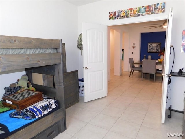 bedroom featuring light tile patterned floors