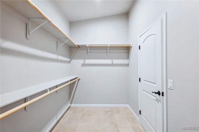 view of walk in closet