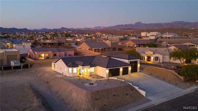 exterior space featuring a residential view and a mountain view