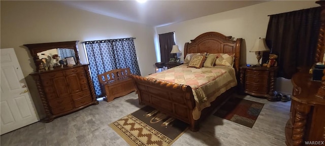 bedroom featuring light wood-style flooring