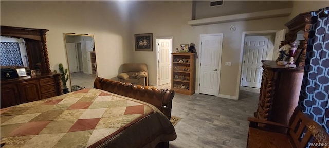 bedroom with visible vents