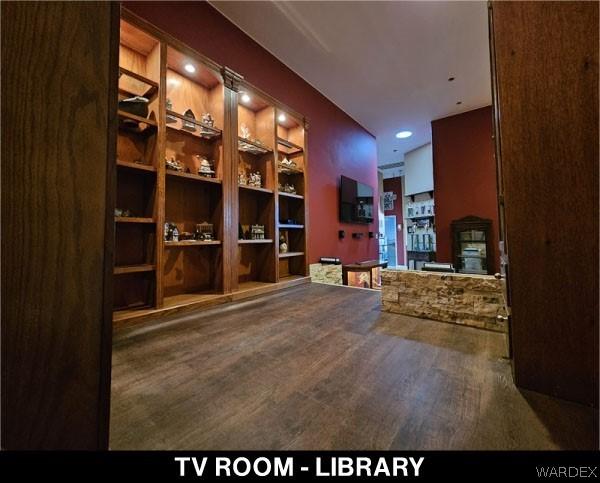 interior space with wood finished floors