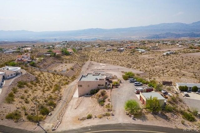 drone / aerial view with a mountain view