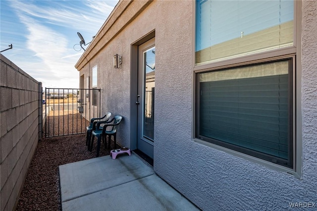 exterior space featuring fence