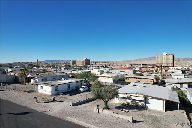 exterior space with a mountain view