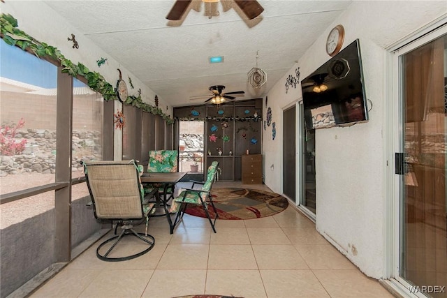 2355 Morningside Dr, Bullhead City, AZ 86442 - sunroom featuring outdoor dining area and ceiling fan