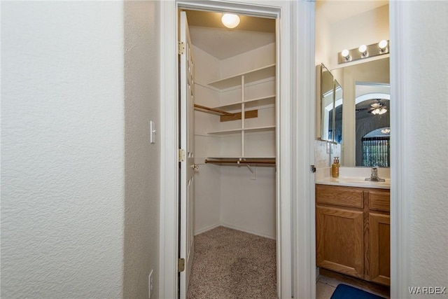 2355 Morningside Dr, Bullhead City, AZ 86442 - bathroom featuring vanity and a walk in closet