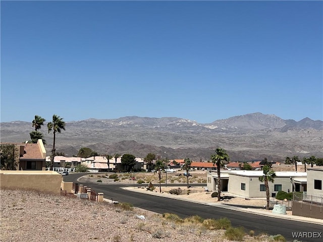 view of mountain feature featuring a residential view