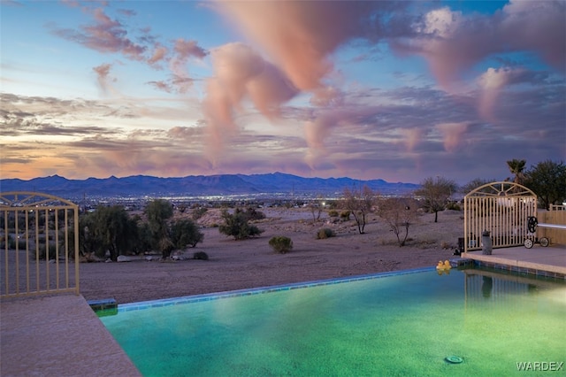 pool with a mountain view