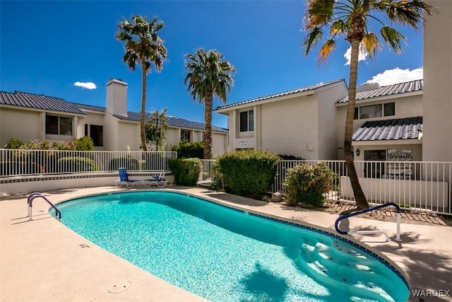 pool featuring fence