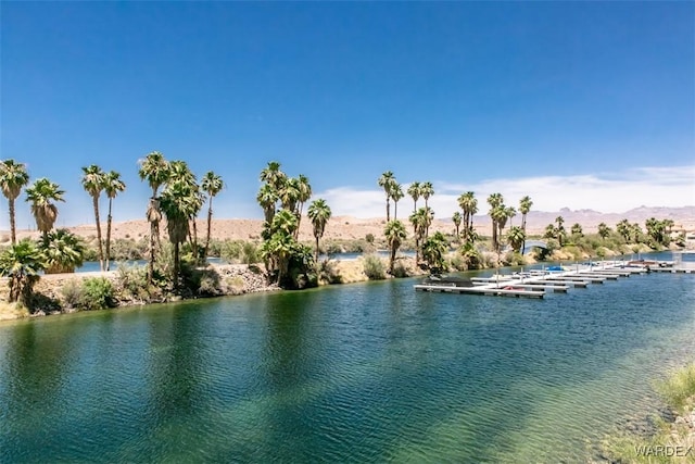 property view of water with a mountain view