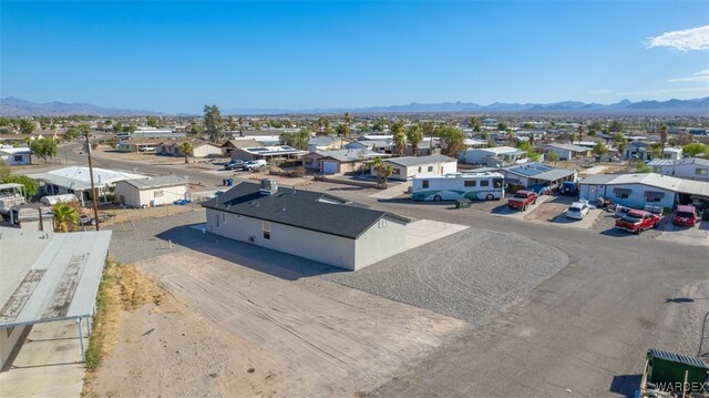 bird's eye view with a residential view and a mountain view