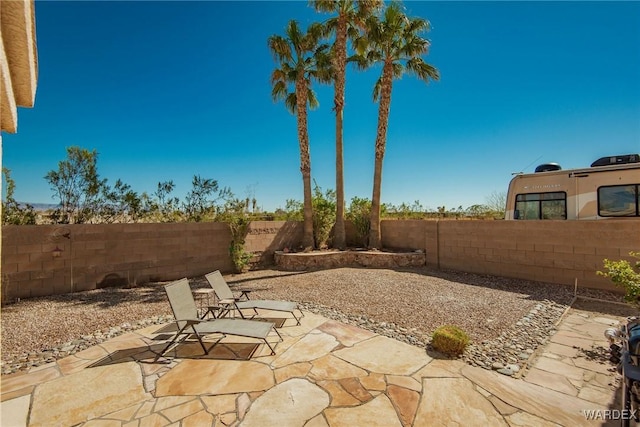 view of patio / terrace with a fenced backyard