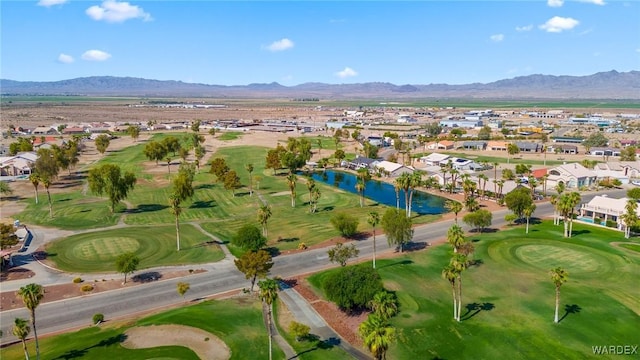 birds eye view of property featuring a residential view and golf course view