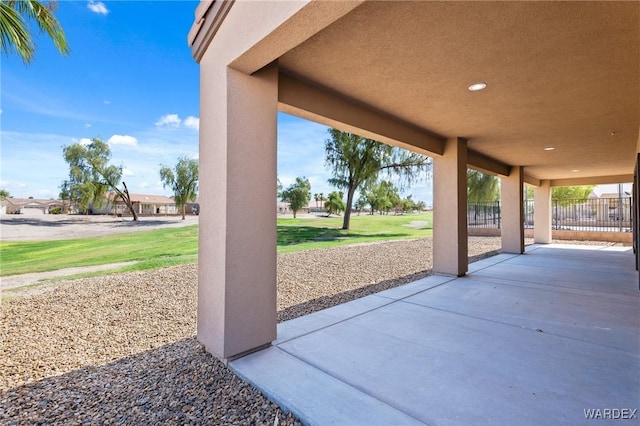 view of patio with fence