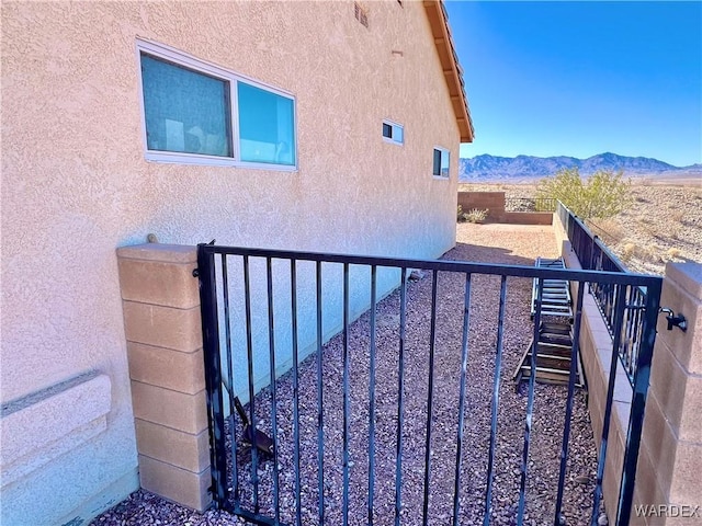 exterior space with a mountain view