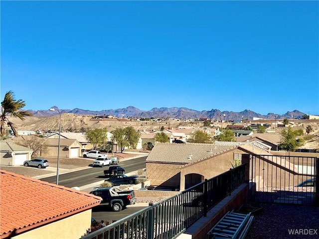 view of mountain feature featuring a residential view