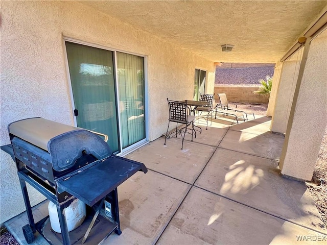 view of patio / terrace featuring outdoor dining space