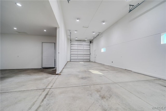 garage featuring baseboards