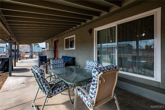 view of patio / terrace featuring outdoor dining space