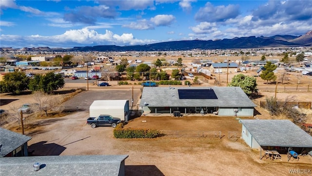 aerial view featuring a mountain view