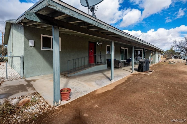 exterior space with fence