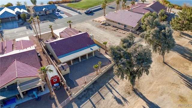 bird's eye view with a residential view