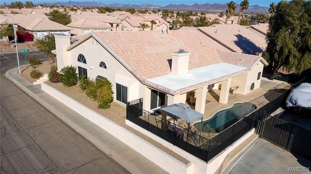 1878 E Clear Lake Dr, Fort Mohave, AZ 86426 - birds eye view of property with a residential view and a mountain view