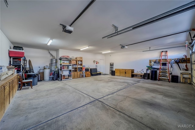 1878 E Clear Lake Dr, Fort Mohave, AZ 86426 - garage with gas water heater and a garage door opener