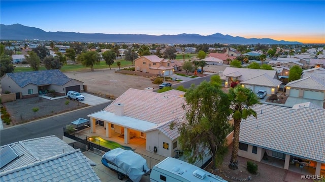 1878 E Clear Lake Dr, Fort Mohave, AZ 86426 - birds eye view of property with a residential view and a mountain view
