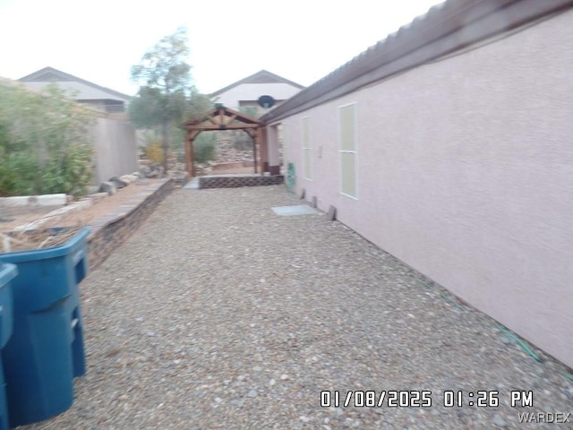 view of yard featuring a gazebo