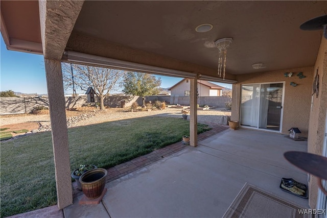 view of patio / terrace with a fenced backyard