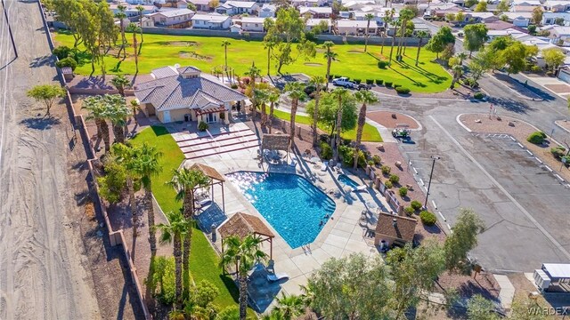 birds eye view of property featuring a residential view