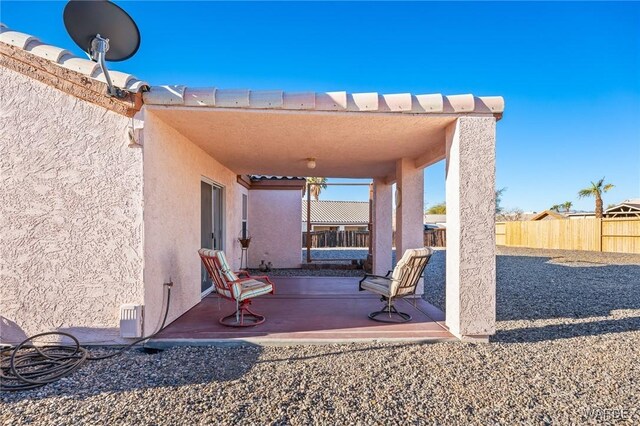 view of patio with fence