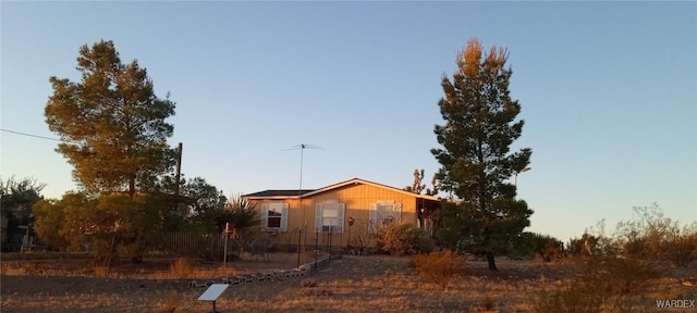 view of front of home