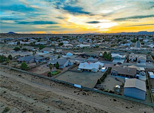 bird's eye view featuring a residential view