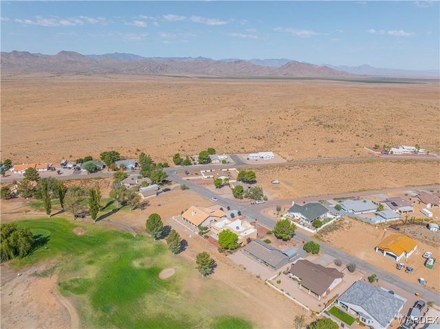 bird's eye view featuring a residential view and a mountain view