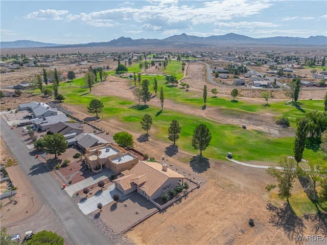 birds eye view of property featuring a residential view and a mountain view