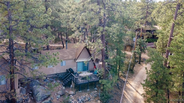 aerial view with a view of trees