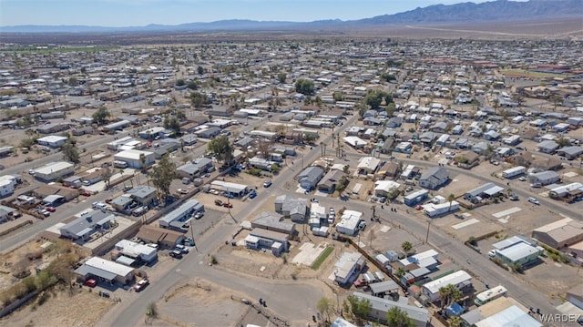 birds eye view of property featuring a residential view and a mountain view