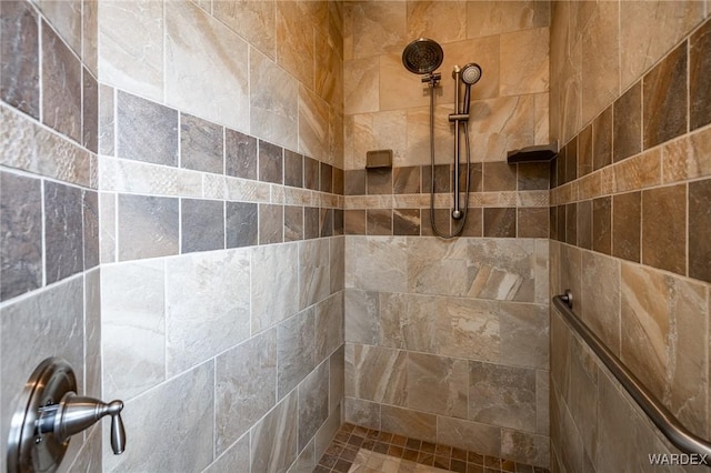 room details with tiled shower