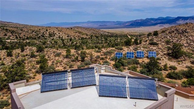 aerial view with a mountain view