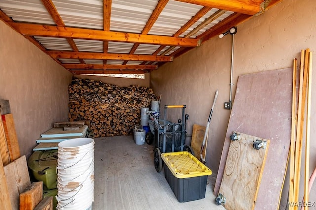 view of storage room