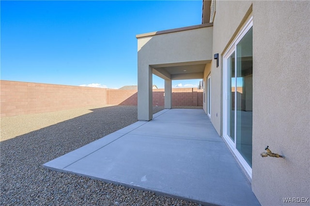 view of patio / terrace with a fenced backyard