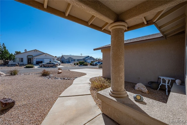 view of yard with a residential view