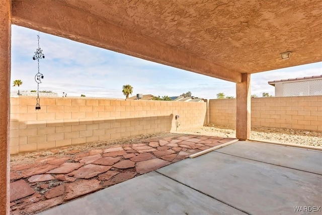 view of patio / terrace featuring a fenced backyard