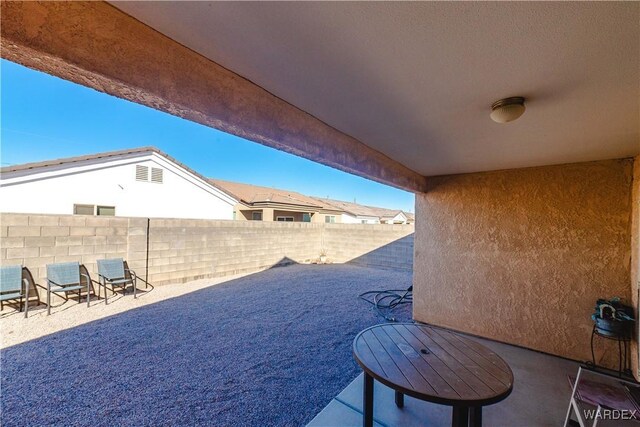 view of patio / terrace with a fenced backyard